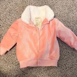 First Impressions Pink Jacket with White Fleece